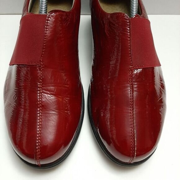 WALDLÄUFER Low Wedge Loafers Red Patent Leather Shoes Sz US 10 - Picture 8 of 16